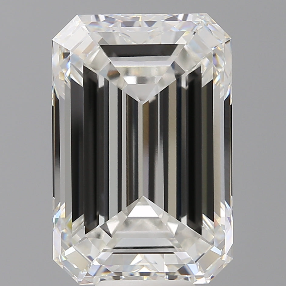 11.59 Carat Emerald Shaped, Ideal Cut, F Color, VVS2 Clarity, IGI Certified Lab Grown Diamond