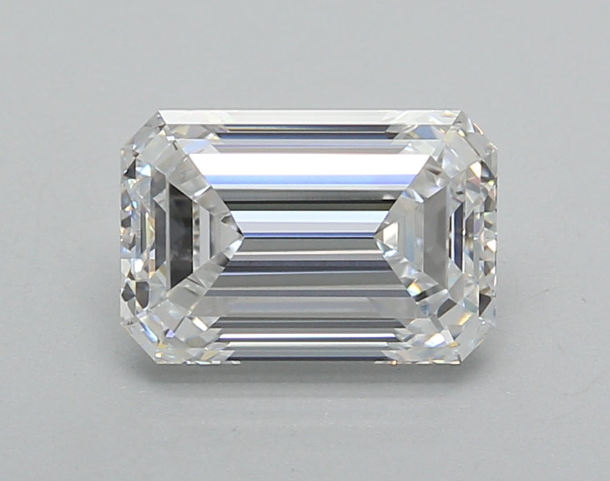 1.90 Carat Emerald Shaped, Very Good Cut, D Color, VVS2 Clarity, IGI Certified Lab Grown Diamond