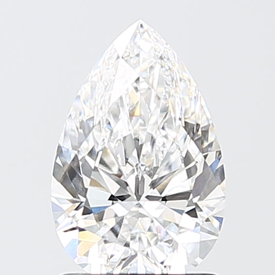 1.54 Carat Pear Shaped, Ideal Cut, D Color, VVS2 Clarity, IGI Certified Lab Grown Diamond