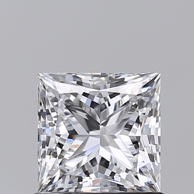 1.00 Carat Princess Shaped, Excellent Cut, D Color, VVS2 Clarity, IGI Certified Lab Grown Diamond