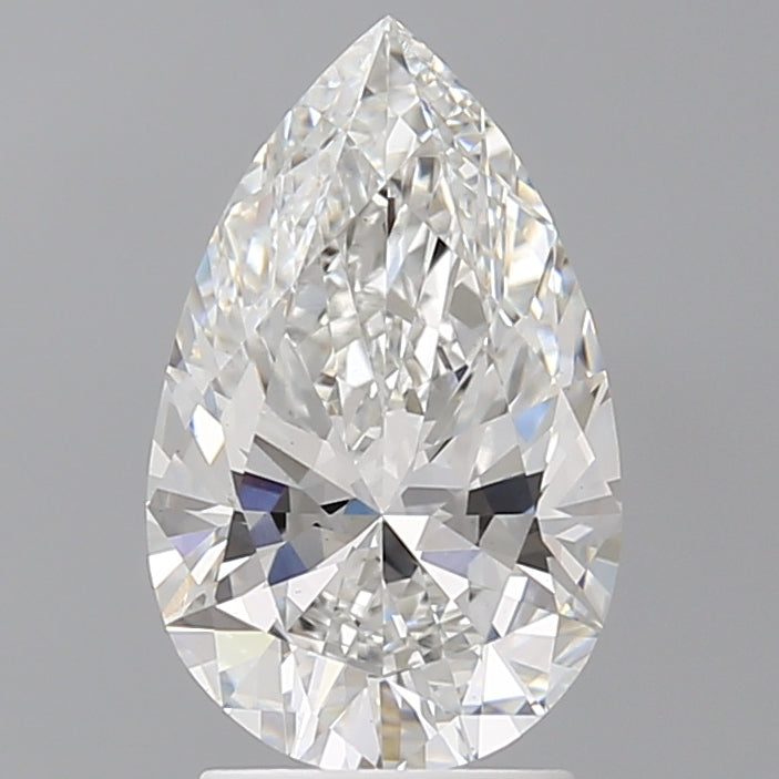 2.54 Carat Pear Shaped, Ideal Cut, F Color, VS1 Clarity, IGI Certified Lab Grown Diamond