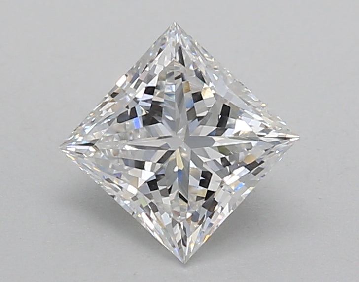 1.03 Carat Princess Shaped, Excellent Cut, D Color, VVS2 Clarity, IGI Certified Lab Grown Diamond