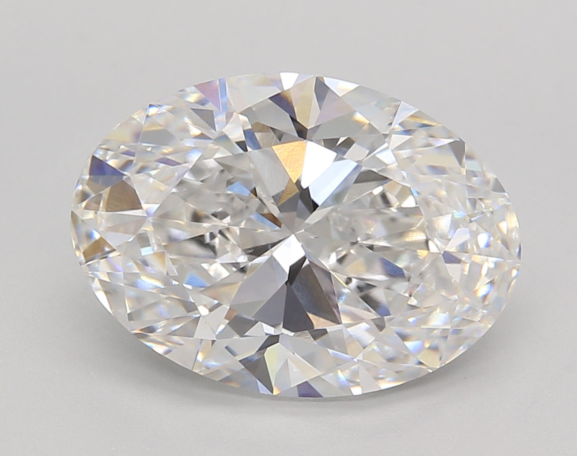5.20 Carat Oval Shaped, Very Good Cut, E Color, VVS2 Clarity, IGI Certified Lab Grown Diamond