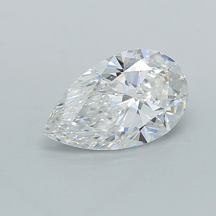 1.30 Carat Pear Shaped, Ideal Cut, D Color, VVS2 Clarity, IGI Certified Lab Grown Diamond