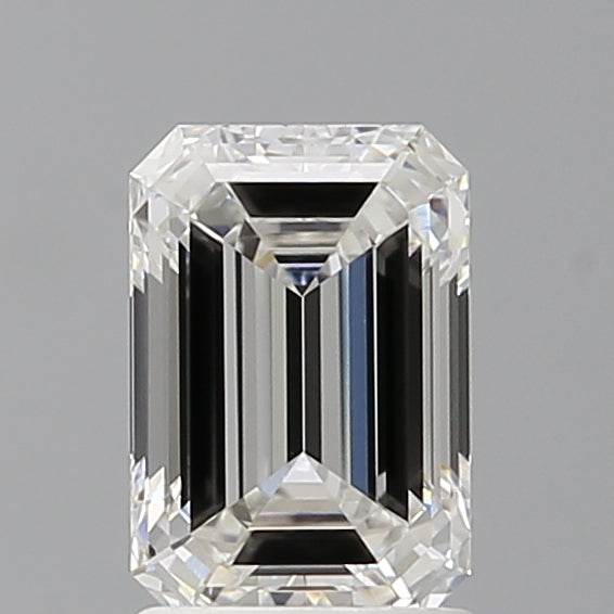 1.58 Carat Emerald Shaped, Ideal Cut, F Color, VVS1 Clarity, IGI Certified Lab Grown Diamond