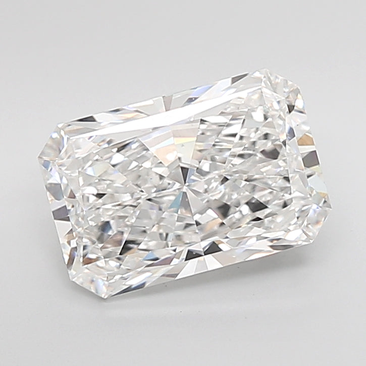 5.03 Carat Radiant Shaped, Ideal Cut, E Color, VVS2 Clarity, IGI Certified Lab Grown Diamond