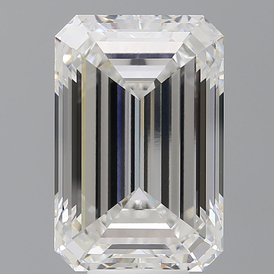 9.58 Carat Emerald Shaped, Ideal Cut, E Color, VVS2 Clarity, IGI Certified Lab Grown Diamond