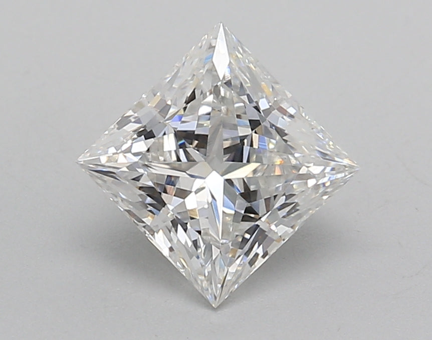 1.50 Carat Princess Shaped, Excellent Cut, E Color, VVS2 Clarity, IGI Certified Lab Grown Diamond