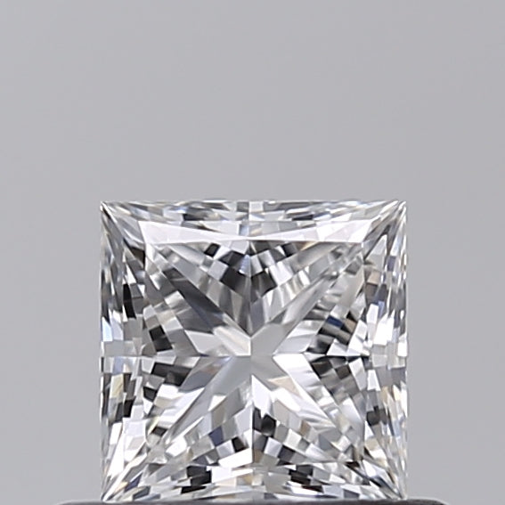 0.52 Carat Princess Shaped, Ideal Cut, E Color, VVS2 Clarity, IGI Certified Lab Grown Diamond