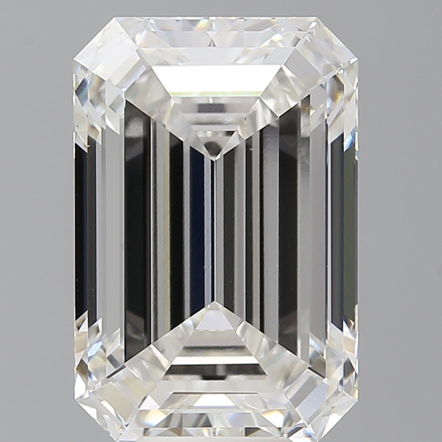 9.60 Carat Emerald Shaped, Ideal Cut, F Color, VS1 Clarity, IGI Certified Lab Grown Diamond
