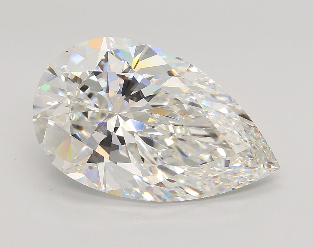 8.03 Carat Pear Shaped, Ideal Cut, G Color, VS2 Clarity, IGI Certified Lab Grown Diamond