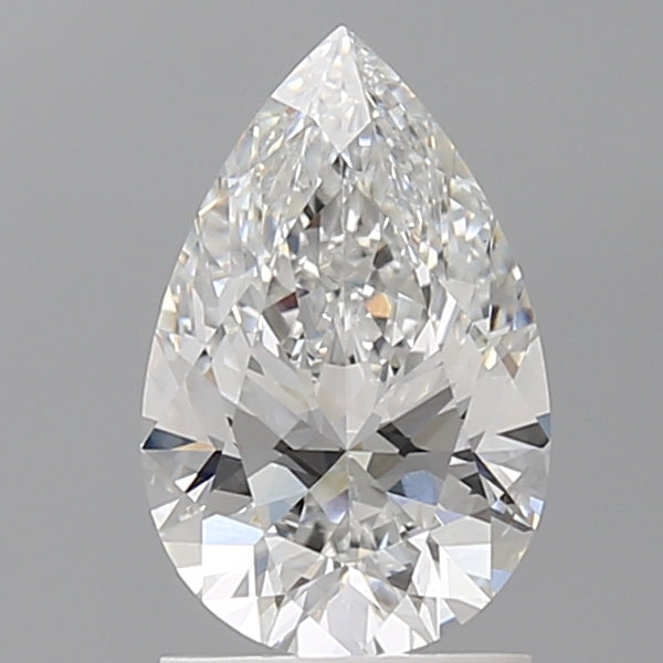 1.56 Carat Pear Shaped, Ideal Cut, E Color, VS1 Clarity, IGI Certified Lab Grown Diamond