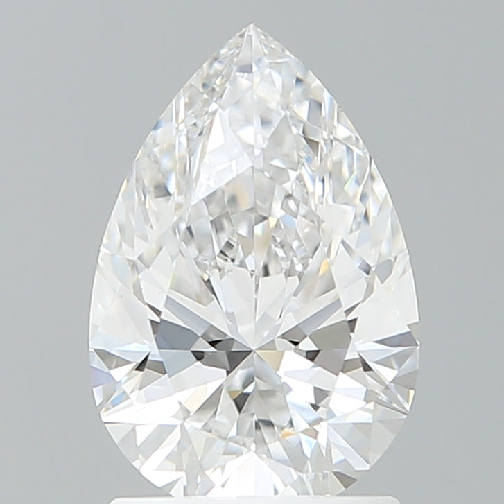 1.59 Carat Pear Shaped, Ideal Cut, D Color, VVS2 Clarity, IGI Certified Lab Grown Diamond
