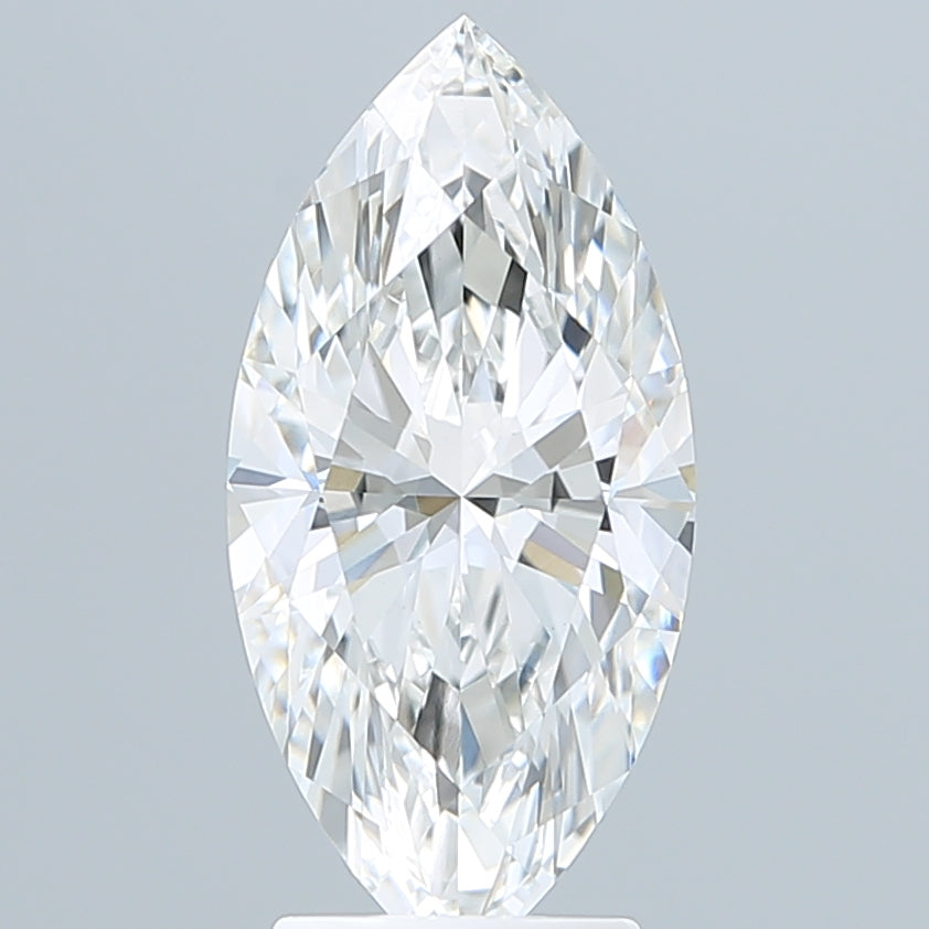 3.10 Carat Marquise Shaped, Ideal Cut, F Color, VVS2 Clarity, IGI Certified Lab Grown Diamond
