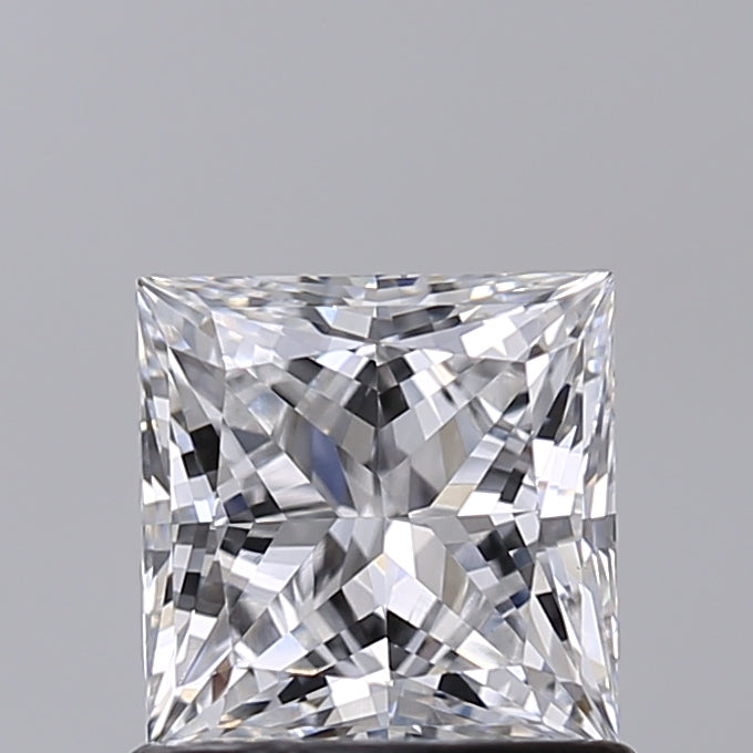 1.03 Carat Princess Shaped, Excellent Cut, D Color, VVS2 Clarity, IGI Certified Lab Grown Diamond