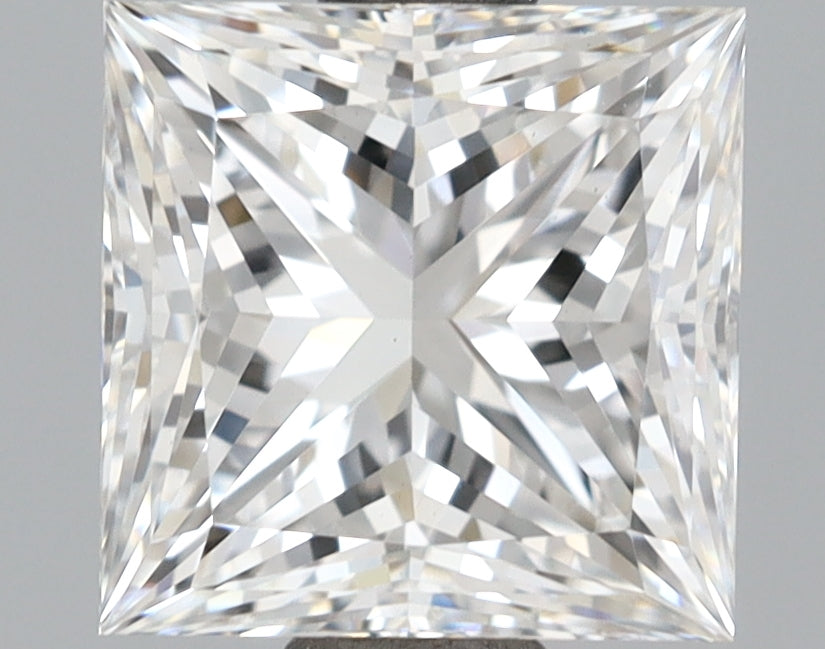2.04 Carat Princess Shaped, Ideal Cut, E Color, VVS2 Clarity, IGI Certified Lab Grown Diamond