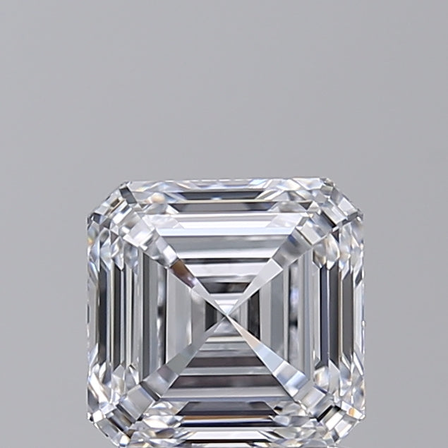 1.50 Carat Asscher Shaped, Ideal Cut, D Color, IF Clarity, IGI Certified Lab Grown Diamond