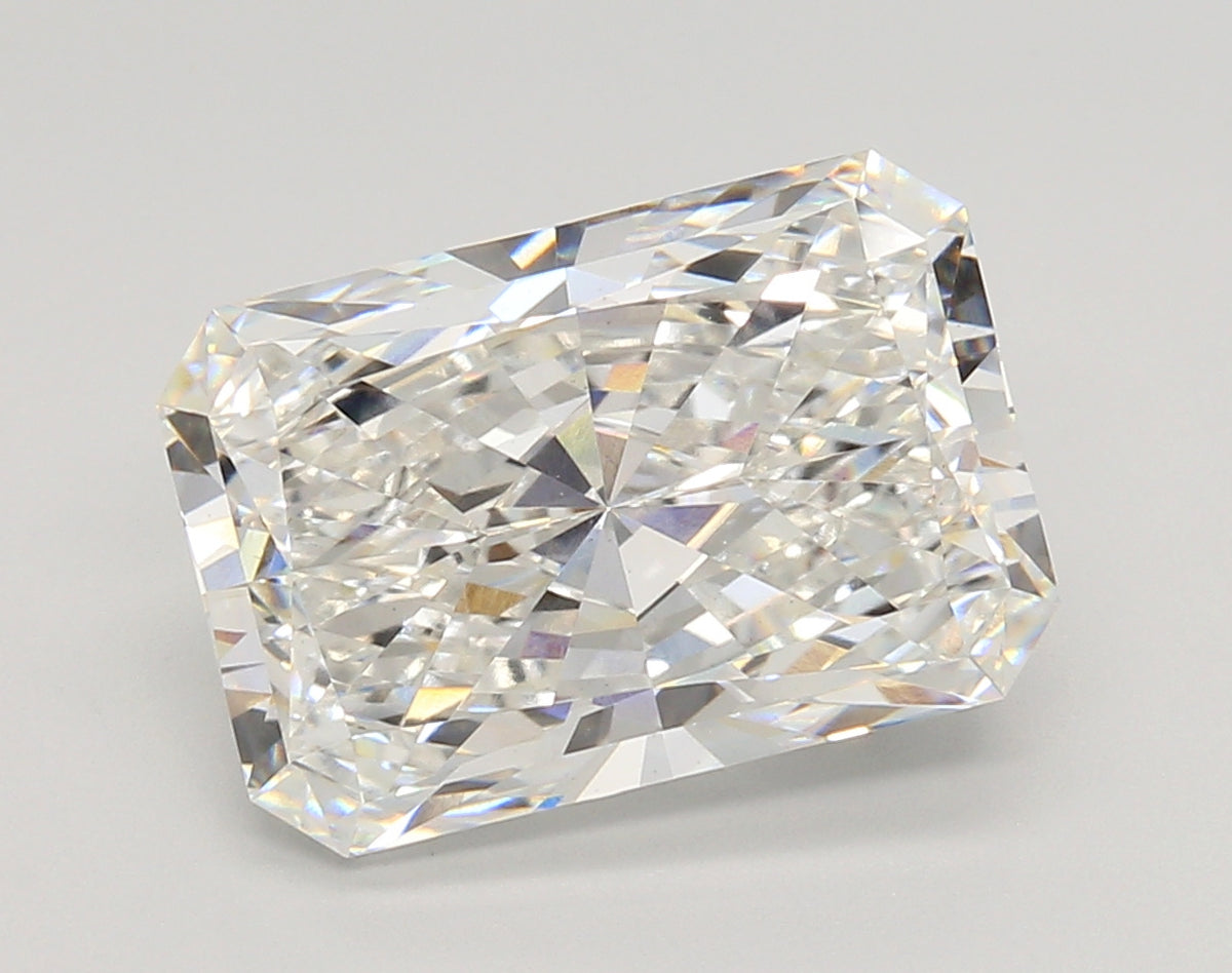 5.57 Carat Radiant Shaped, Ideal Cut, F Color, VS1 Clarity, IGI Certified Lab Grown Diamond