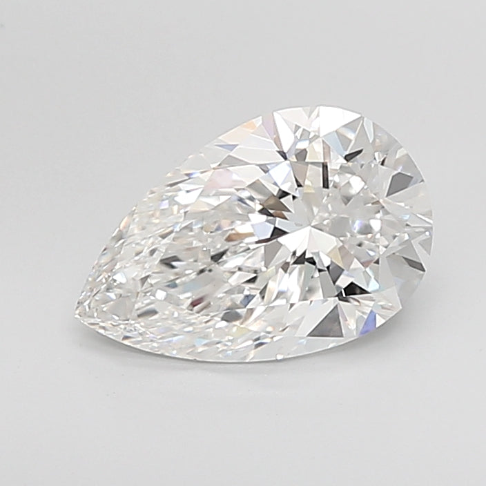 3.04 Carat Pear Shaped, Ideal Cut, E Color, VVS2 Clarity, IGI Certified Lab Grown Diamond