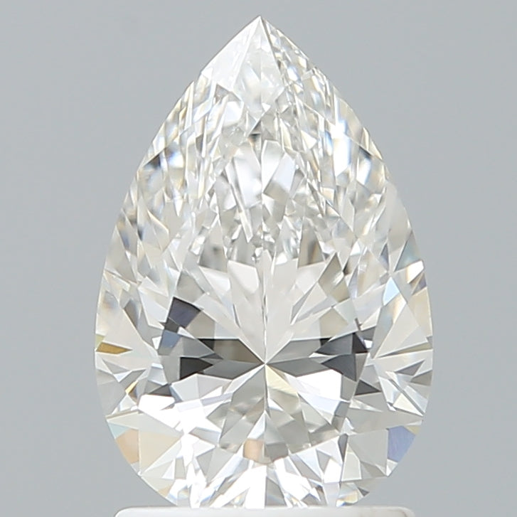 1.59 Carat Pear Shaped, Ideal Cut, F Color, VVS1 Clarity, IGI Certified Lab Grown Diamond