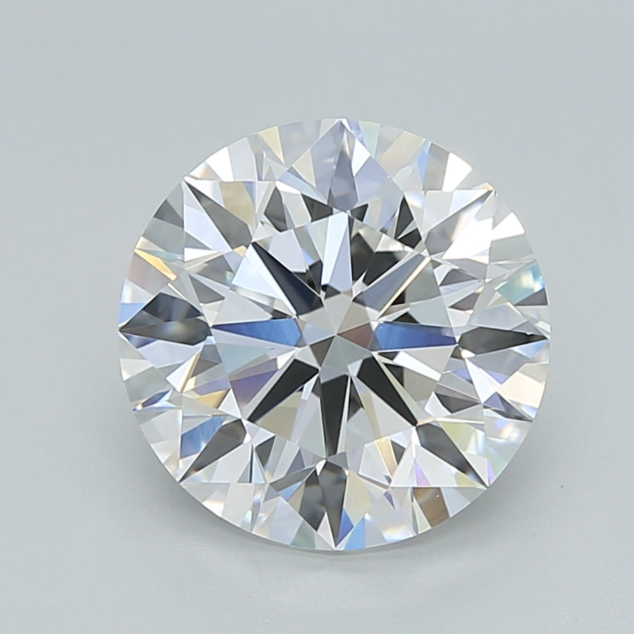 3.26 Carat Round Shaped, Ideal Cut, D Color, VVS2 Clarity, IGI Certified Lab Grown Diamond