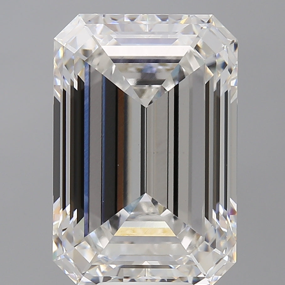 10.59 Carat Emerald Shaped, Ideal Cut, F Color, VVS2 Clarity, IGI Certified Lab Grown Diamond