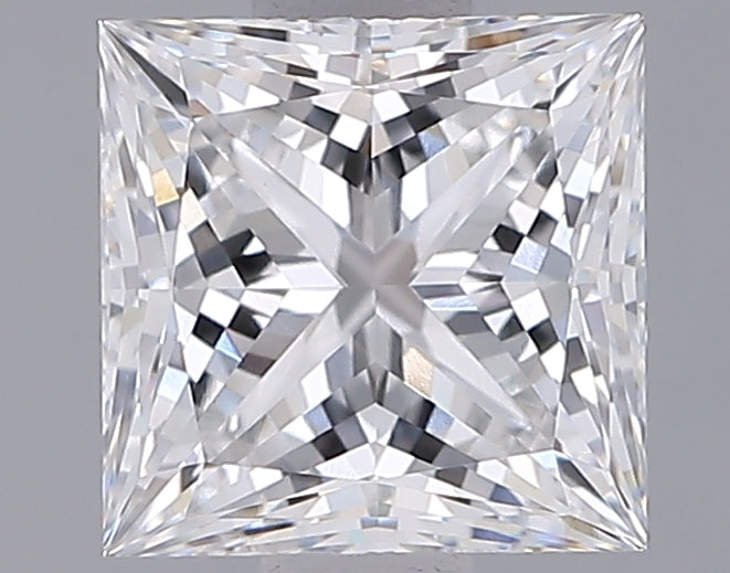 1.33 Carat Princess Shaped, Ideal Cut, E Color, VVS2 Clarity, IGI Certified Lab Grown Diamond