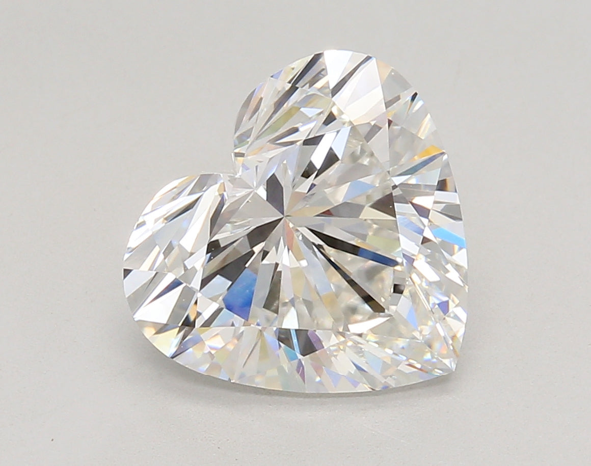 4.59 Carat Heart Shaped, Ideal Cut, E Color, VVS2 Clarity, IGI Certified Lab Grown Diamond