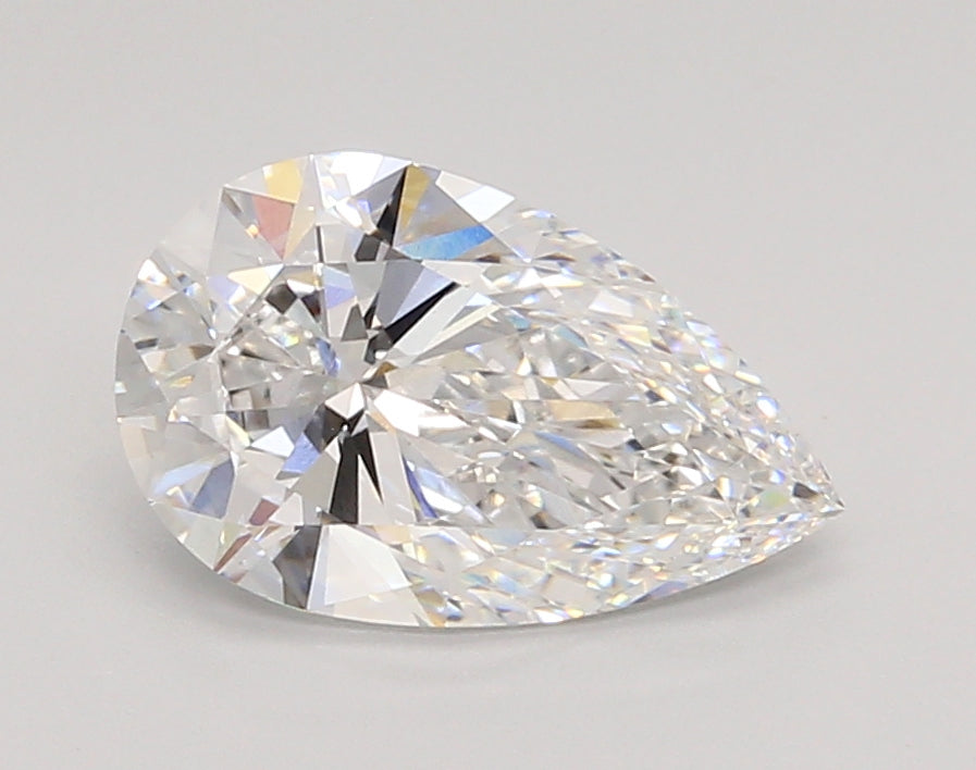 2.05 Carat Pear Shaped, Ideal Cut, D Color, VVS1 Clarity, IGI Certified Lab Grown Diamond