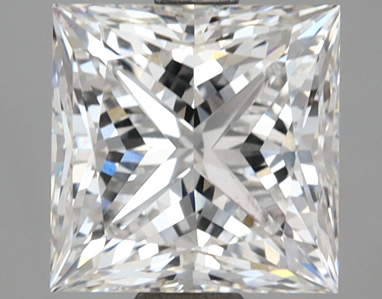 2.80 Carat Princess Shaped, Ideal Cut, E Color, VVS2 Clarity, IGI Certified Lab Grown Diamond