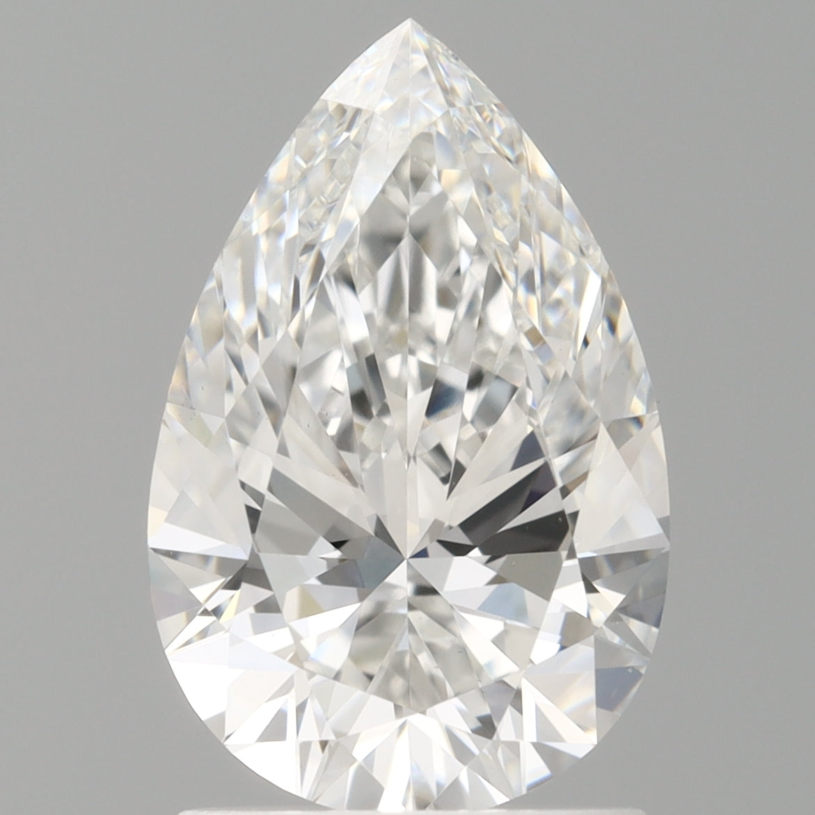 1.59 Carat Pear Shaped, Ideal Cut, E Color, VVS2 Clarity, IGI Certified Lab Grown Diamond