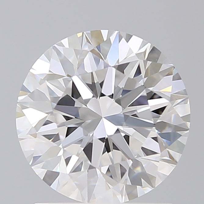 1.68 Carat Round Shaped, Excellent Cut, D Color, VVS2 Clarity, IGI Certified Lab Grown Diamond