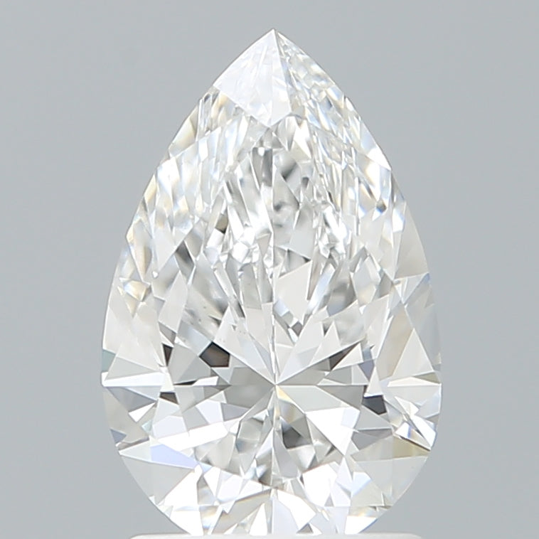 1.73 Carat Pear Shaped, Ideal Cut, E Color, VVS2 Clarity, IGI Certified Lab Grown Diamond