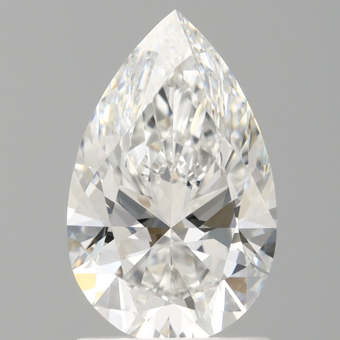 1.54 Carat Pear Shaped, Ideal Cut, E Color, VVS2 Clarity, IGI Certified Lab Grown Diamond