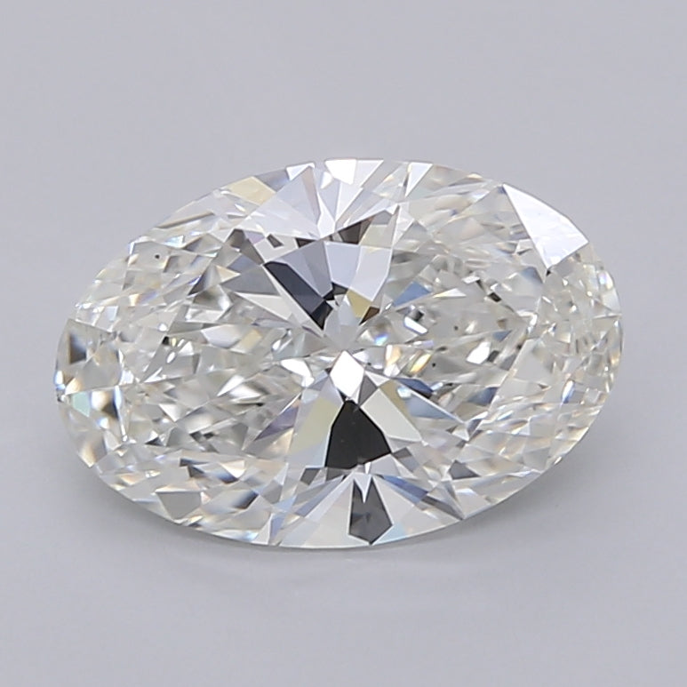 2.42 Carat Oval Shaped, Ideal Cut, G Color, VS1 Clarity, IGI Certified Lab Grown Diamond