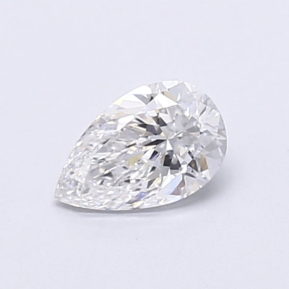 0.52 Carat Pear Shaped, Very Good Cut, D Color, VVS2 Clarity, IGI Certified Lab Grown Diamond