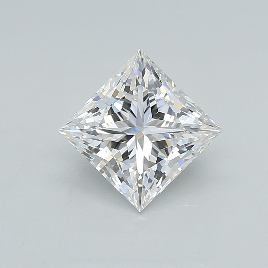 2.03 Carat Princess Shaped, Ideal Cut, E Color, VVS2 Clarity, IGI Certified Lab Grown Diamond