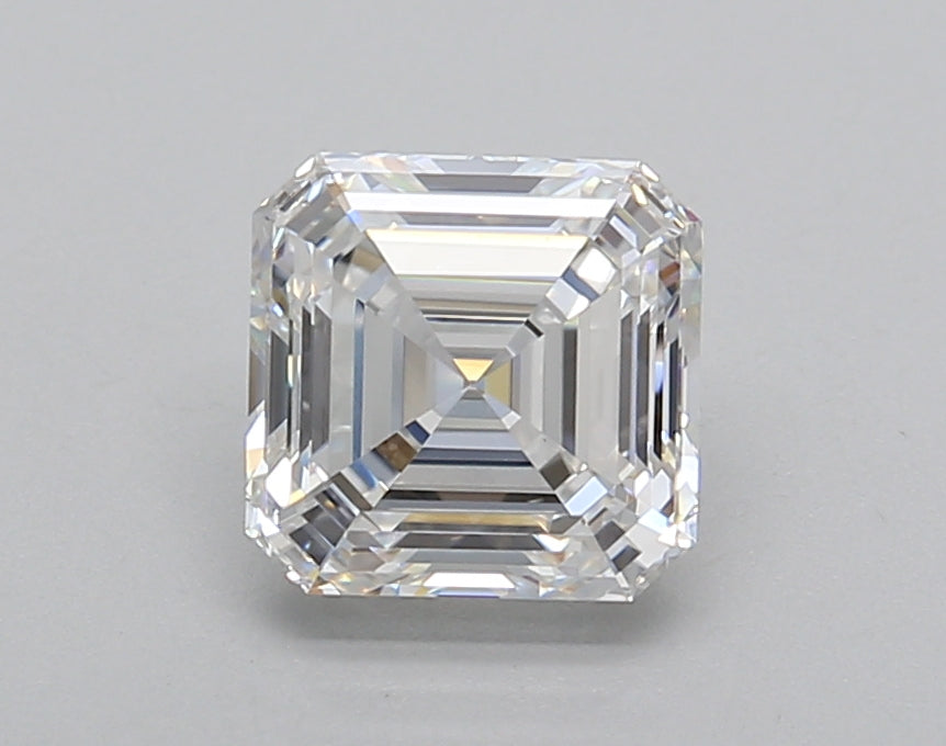 1.51 Carat Asscher Shaped, Very Good Cut, E Color, VVS2 Clarity, IGI Certified Lab Grown Diamond