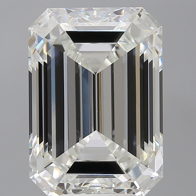 7.60 Carat Emerald Shaped, Ideal Cut, F Color, VVS2 Clarity, IGI Certified Lab Grown Diamond