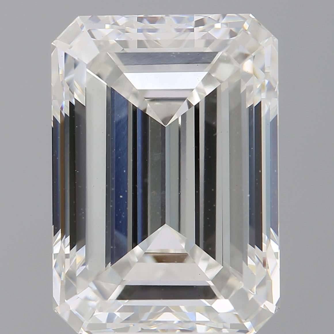 6.05 Carat Emerald Shaped, Ideal Cut, F Color, VVS2 Clarity, IGI Certified Lab Grown Diamond