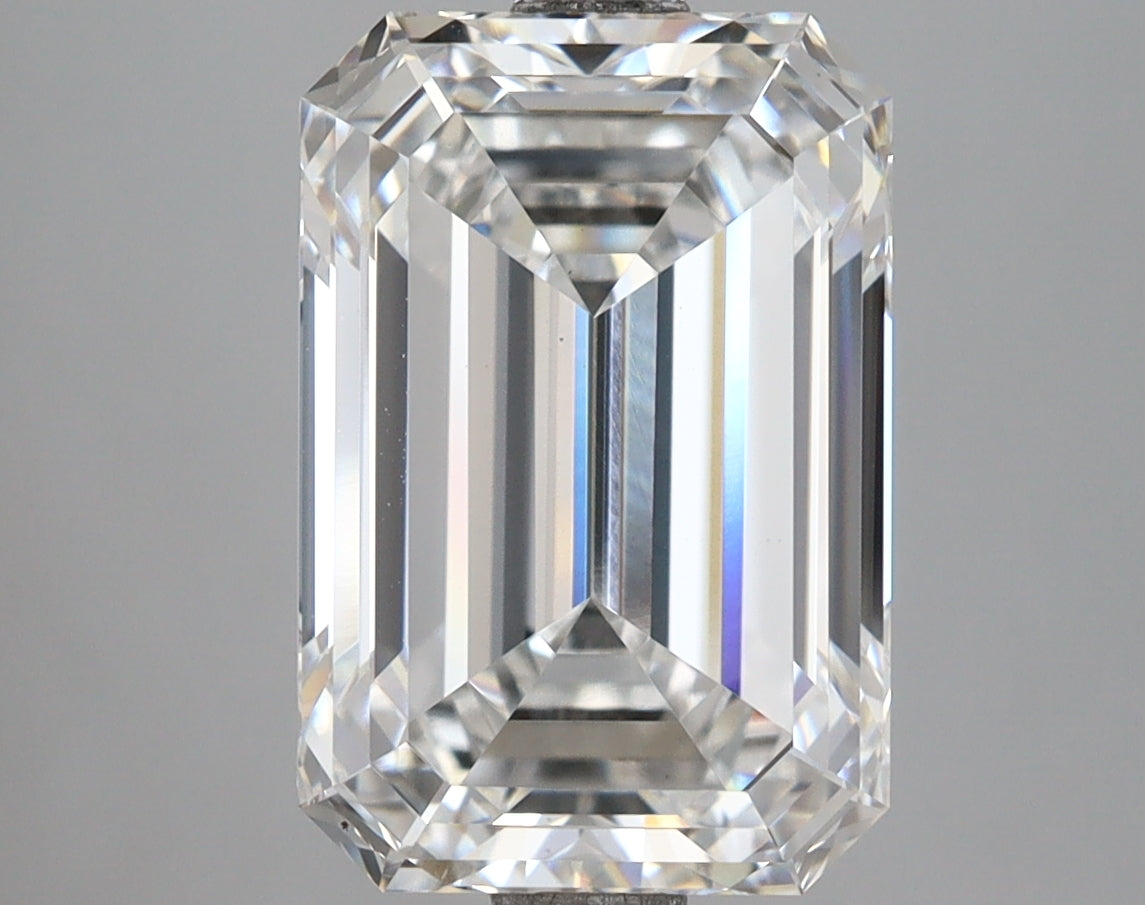 5.09 Carat Emerald Shaped, Ideal Cut, E Color, VS1 Clarity, IGI Certified Lab Grown Diamond