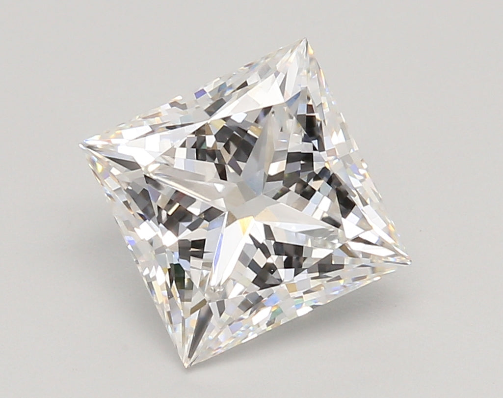 3.06 Carat Princess Shaped, Ideal Cut, E Color, VVS2 Clarity, IGI Certified Lab Grown Diamond