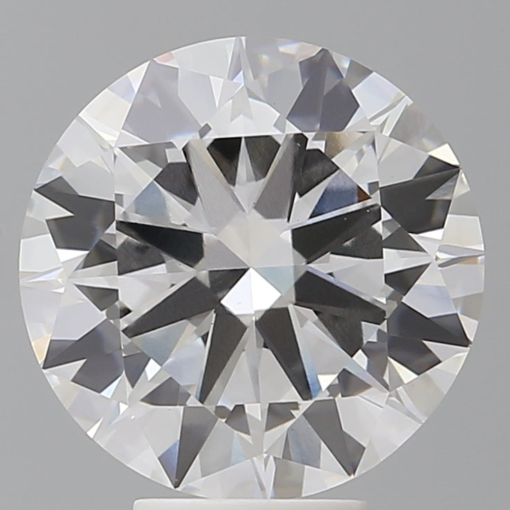 6.03 Carat Round Shaped, Excellent Cut, F Color, VVS2 Clarity, IGI Certified Lab Grown Diamond