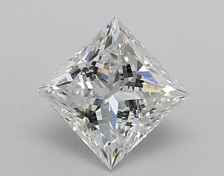 1.02 Carat Princess Shaped, Excellent Cut, E Color, VVS2 Clarity, IGI Certified Lab Grown Diamond