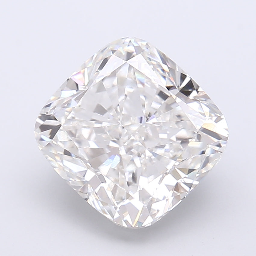 5.50 Carat Cushion Shaped, Very Good Cut, F Color, VVS2 Clarity, IGI Certified Lab Grown Diamond