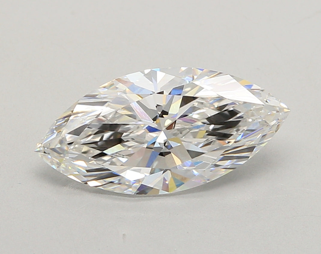 2.50 Carat Marquise Shaped, Ideal Cut, E Color, VVS2 Clarity, IGI Certified Lab Grown Diamond