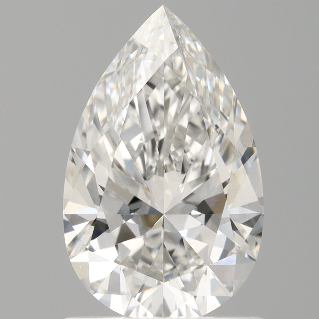 1.10 Carat Pear Shaped, Ideal Cut, F Color, VVS2 Clarity, IGI Certified Lab Grown Diamond