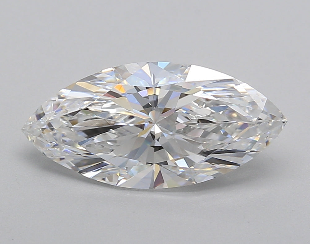 2.02 Carat Marquise Shaped, Very Good Cut, D Color, VVS2 Clarity, IGI Certified Lab Grown Diamond