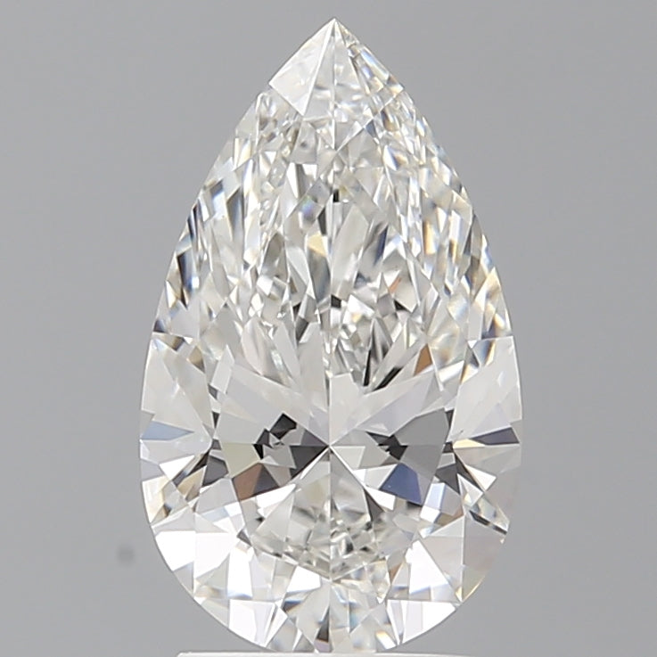 2.58 Carat Pear Shaped, Ideal Cut, F Color, VVS2 Clarity, IGI Certified Lab Grown Diamond