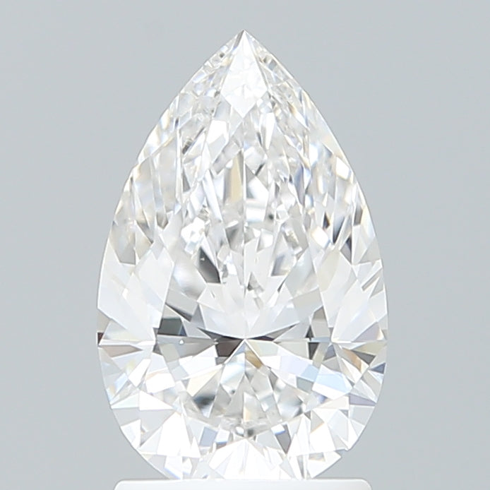 1.85 Carat Pear Shaped, Ideal Cut, D Color, VVS2 Clarity, IGI Certified Lab Grown Diamond